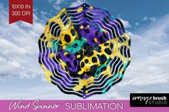Mardi Gras Wind Spinner Sublimation PNG - Carnival Round Product Image 1