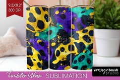 Mardi Gras Tumbler Wrap - Carnival Tumbler PNG Sublimation Product Image 1