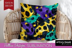 Mardi Gras Pillow Sublimation - Carnival Pillow Cover PNG Product Image 1