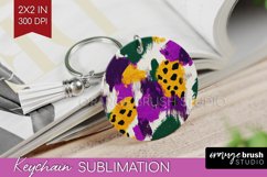 Mardi Gras Keychain PNG - Carnival Keychain Sublimation Product Image 1