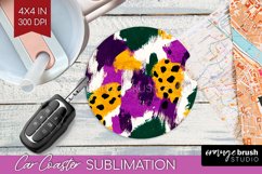 Mardi Gras Car Coaster - Carnival Coaster PNG Sublimation Product Image 1