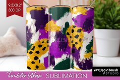 Mardi Gras Tumbler Wrap - Carnival Tumbler PNG Sublimation Product Image 1