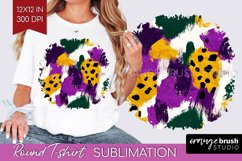 Mardi Gras Round Tshirt Background - Carnival PNG Product Image 1