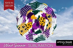 Mardi Gras Wind Spinner Sublimation PNG - Carnival Round Product Image 1