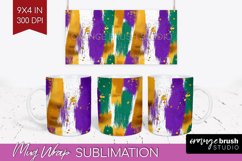 Mardi Gras Mug Wrap - Carnival Mug PNG Sublimation Product Image 1