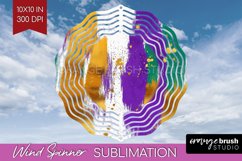 Mardi Gras Wind Spinner Sublimation PNG - Carnival Round Product Image 1