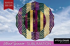 Mardi Gras Wind Spinner Sublimation PNG - Carnival Round Product Image 1