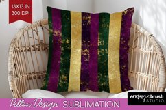 Mardi Gras Pillow Sublimation - Carnival Pillow Cover PNG Product Image 1