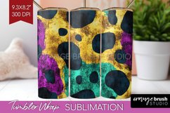 Mardi Gras Tumbler Wrap - Carnival Tumbler PNG Sublimation Product Image 1