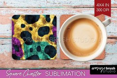 Mardi Gras Square Coaster - Carnival Coaster PNG Sublimation Product Image 1