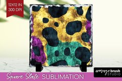 Mardi Gras Slate PNG - Carnival Square Slate Sublimation Product Image 1