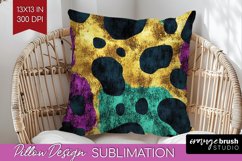 Mardi Gras Pillow Sublimation - Carnival Pillow Cover PNG Product Image 1