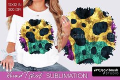 Mardi Gras Round Tshirt Background - Carnival PNG Product Image 1