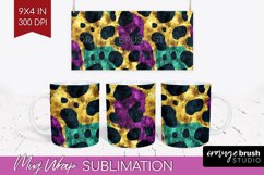 Mardi Gras Mug Wrap - Carnival Mug PNG Sublimation Product Image 1