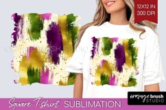 Mardi Gras Square Tshirt Background - Carnival PNG Product Image 1