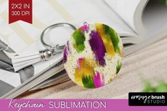Mardi Gras Keychain PNG - Carnival Keychain Sublimation Product Image 1