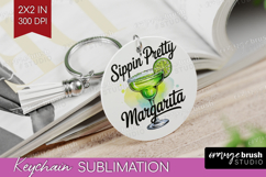 Margarita Cocktail Keychain PNG Summer Drink Keychain Product Image 1