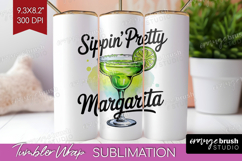Margarita Cocktail Tumbler Wrap Summer Drink Tumbler PNG Product Image 1