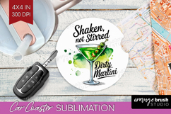 Martini Cocktail Car Coaster Summer Drink Coaster PNG Product Image 1