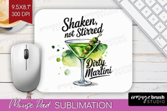 Martini Cocktail Mouse Pad Sublimation Summer Drink Mousepad Product Image 1