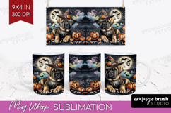 Mastiff Dog Mug Wrap Halloween Mug PNG Sublimation Product Image 1
