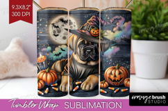 Mastiff Dog Tumbler Wrap Halloween Tumbler PNG Sublimation Product Image 1