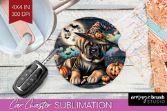 Mastiff Dog Car Coaster Halloween Coaster PNG Sublimation Product Image 1