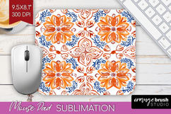 Mediterranean Mouse Pad Sublimation - Italian Tile Mousepad Product Image 1