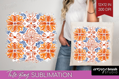 Mediterranean Tote Bag - Italian Tile Tote Bag PNG Product Image 1
