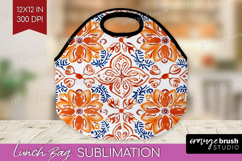 Mediterranean Lunch Bag - Italian Tile Lunch Bug PNG Product Image 1