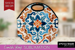 Mediterranean Lunch Bag - Italian Tile Lunch Bug PNG Product Image 1