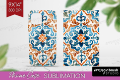 Mediterranean Phone Case PNG - Italian Tile Case PNG Product Image 1