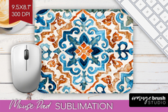 Mediterranean Mouse Pad Sublimation - Italian Tile Mousepad Product Image 1