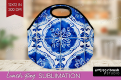 Mediterranean Lunch Bag - Italian Tile Lunch Bug PNG Product Image 1