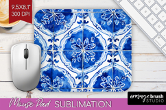 Mediterranean Mouse Pad Sublimation - Italian Tile Mousepad Product Image 1