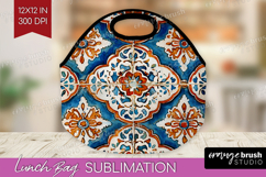 Mediterranean Lunch Bag - Italian Tile Lunch Bug PNG Product Image 1