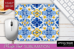 Mediterranean Mouse Pad Sublimation - Italian Tile Mousepad Product Image 1