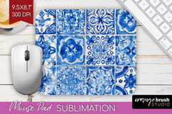 Mediterranean Mouse Pad Sublimation - Italian Tile Mousepad Product Image 1