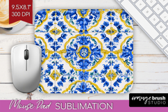 Mediterranean Mouse Pad Sublimation - Italian Tile Mousepad Product Image 1