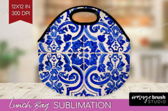 Mediterranean Lunch Bag - Italian Tile Lunch Bug PNG Product Image 1