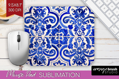 Mediterranean Mouse Pad Sublimation - Italian Tile Mousepad Product Image 1