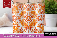 Mediterranean Tumbler Wrap - Italian Tile Tumbler PNG Product Image 1