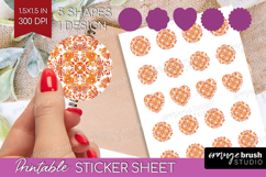 Mediterranean Round Sticker - Italian Tile Printable Sticker Product Image 1