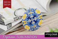 Mediterranean Keychain PNG - Italian Tile Keychain Product Image 1