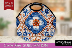 Mediterranean Lunch Bag - Italian Tile Lunch Bug PNG Product Image 1