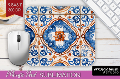 Mediterranean Mouse Pad Sublimation - Italian Tile Mousepad Product Image 1
