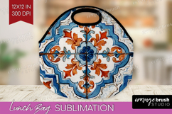Mediterranean Lunch Bag - Italian Tile Lunch Bug PNG Product Image 1