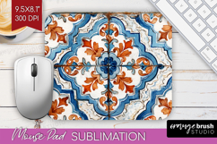 Mediterranean Mouse Pad Sublimation - Italian Tile Mousepad Product Image 1