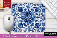 Mediterranean Mouse Pad Sublimation - Italian Tile Mousepad Product Image 1