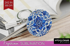 Mediterranean Keychain PNG - Italian Tile Keychain Product Image 1